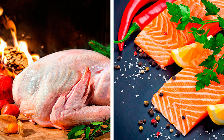 Индейка и рыба при повышенном холестерине заменяют мясо